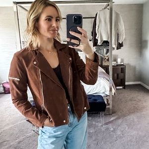 MIAMI Faux Suede Moto Jacket